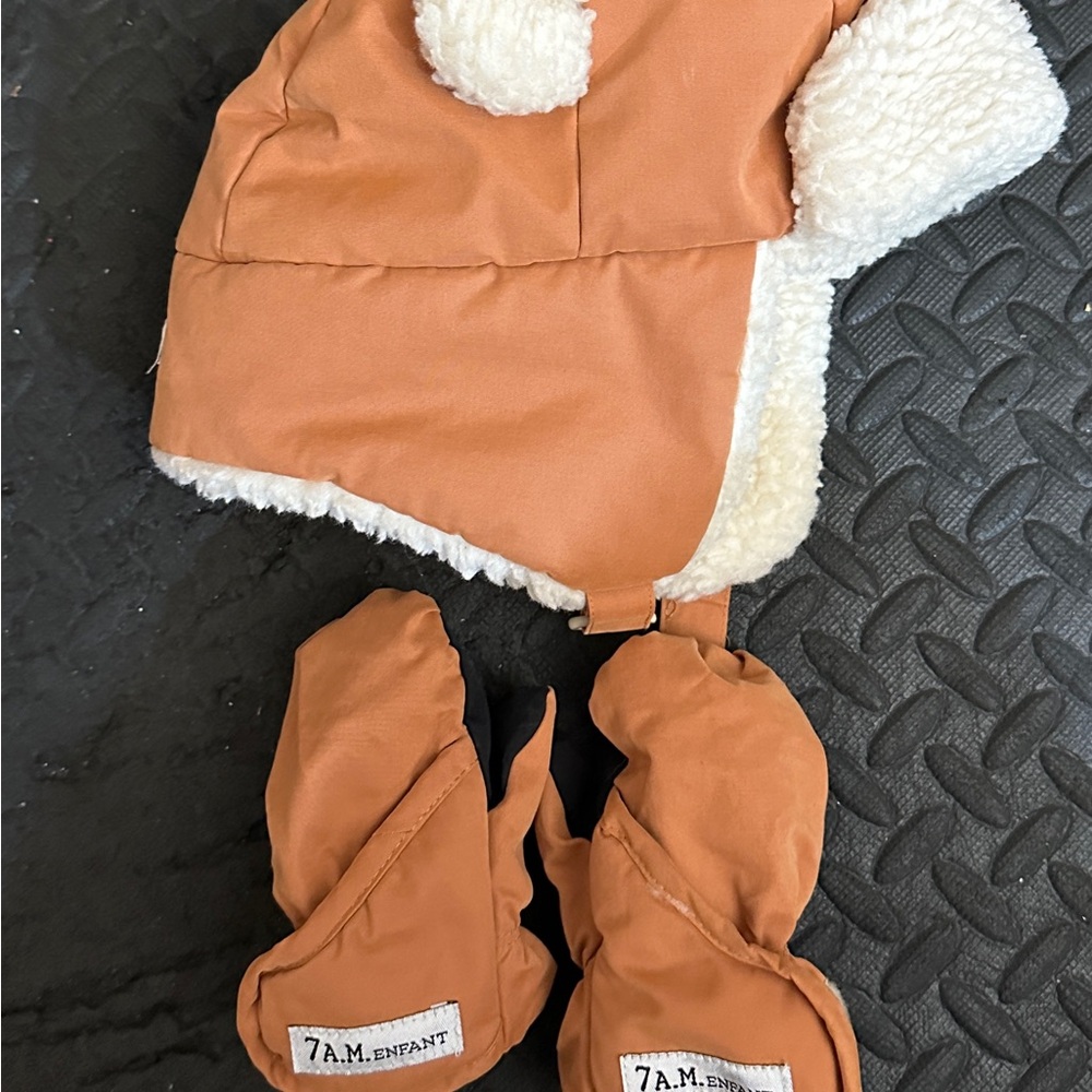 7 A.M. Enfant Cub Hat Benji Hat+Mitten, 12-18 mo